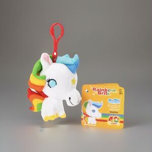 🔥CheeBee Rainbow Brite Starlite 4" PLUSH Backpack Clip Keychain BNWT🔥